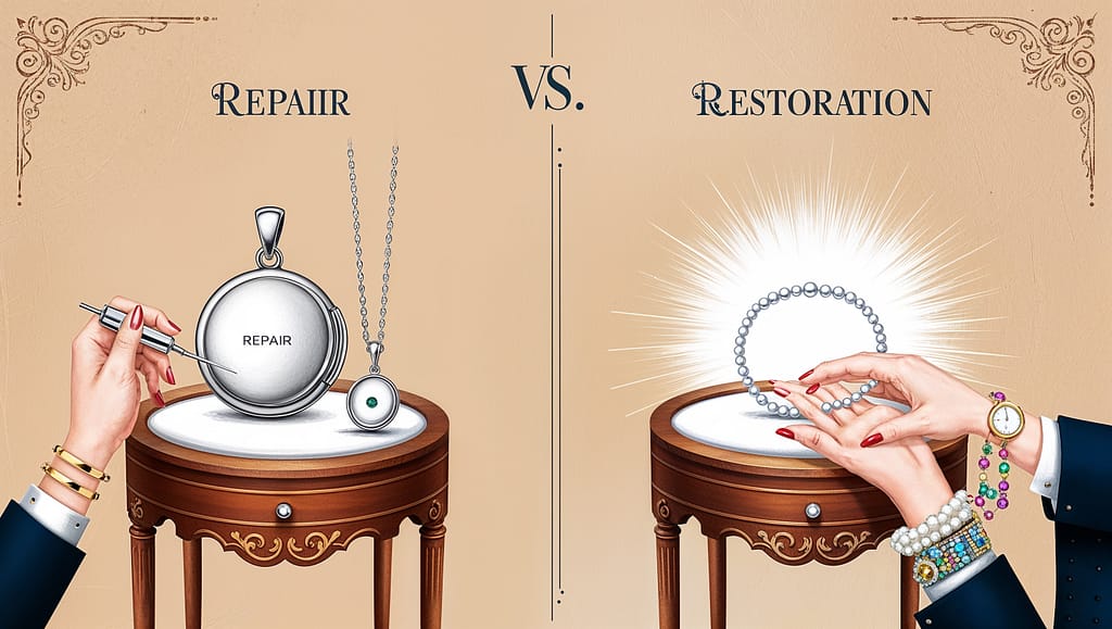 What's the difference between Jewellery Repair and Jewellery Restoration?