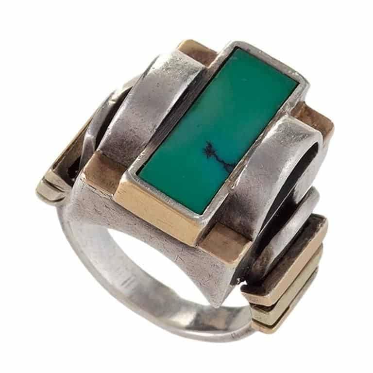 Jean Després Art Deco Turquoise